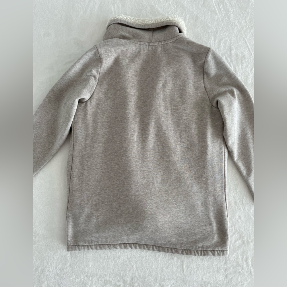 L.L. Bean Size Small 1912 Fleece Lined Cardigan In Oatmeal Heather - Picture 10 of 17